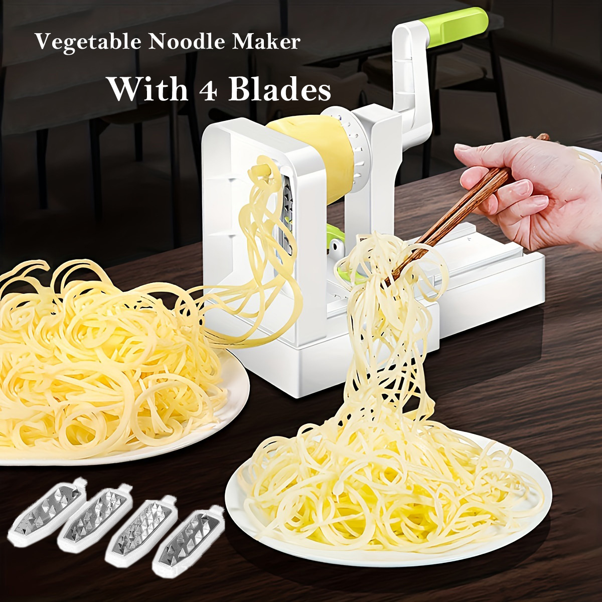 Spiralizer Vegetable Noodle - Rallador de verduras, rebanador en espiral,