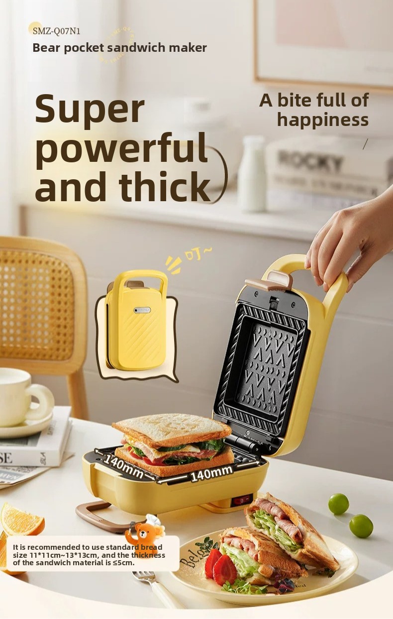 Breakfast Sandwich Maker - Máquina para hacer sándwiches y gofres
