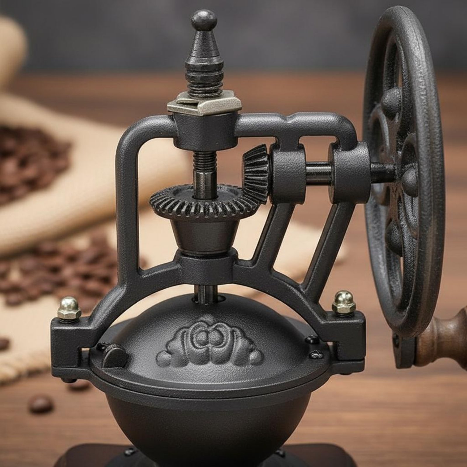 Kitchen Gadgets Vintage - Molinillo de Café Manual con Manivela,
