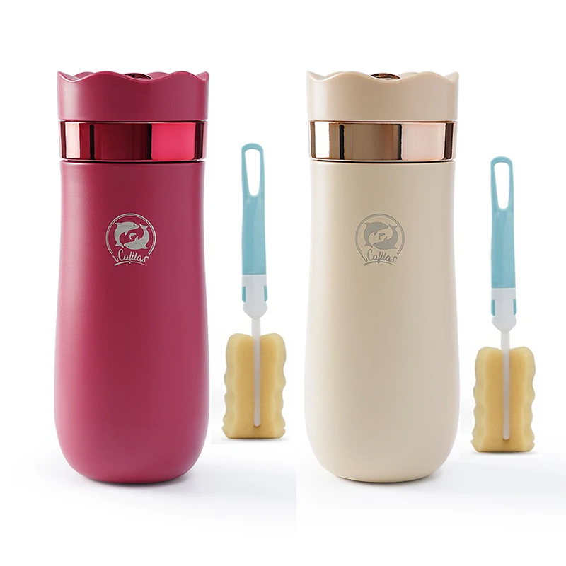French Press Coffee Maker - Cafetera portátil de acero inoxidable, taza