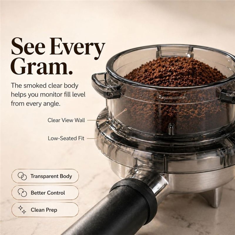 Breville Espresso Barista Express - ¡Promoción! Embudo dosificador con cierre giratorio
