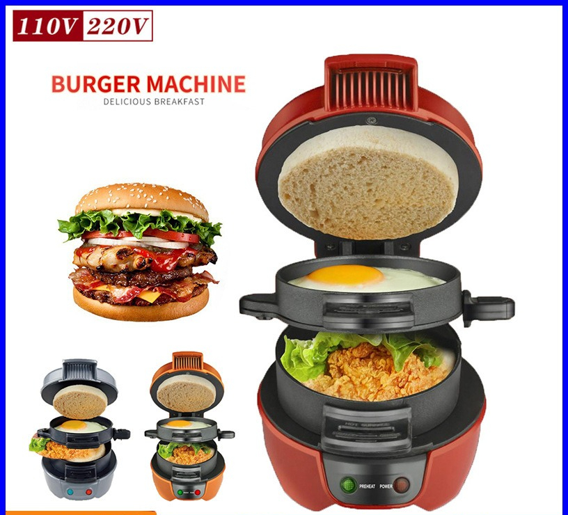 Breakfast Sandwich Maker - Máquina para hacer hamburguesas y sándwiches,