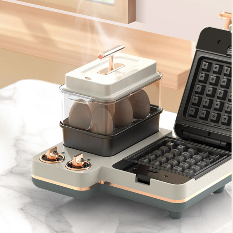 Breakfast Sandwich Maker - Máquina multifuncional para desayunos de 1200W,