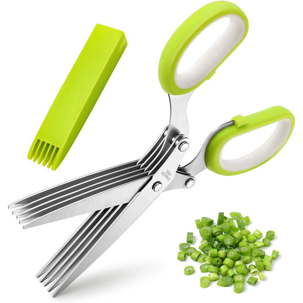 Herb Scissors 5 Blade - Tijeras de hierbas de acero inoxidable,