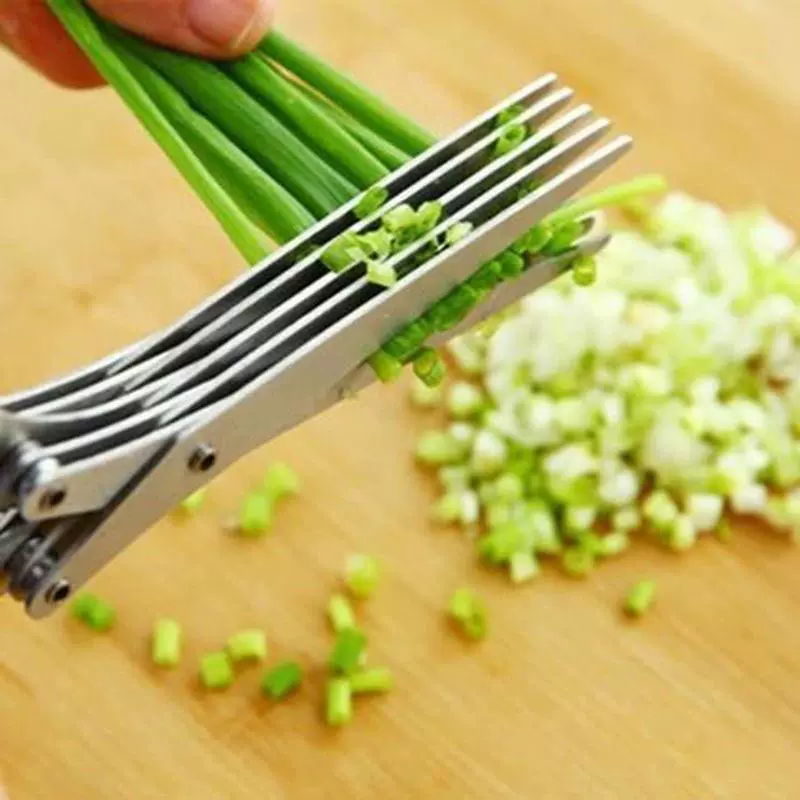 Tijeras de cocina multicapa de - Herb Scissors 5 Blade reseña y precio