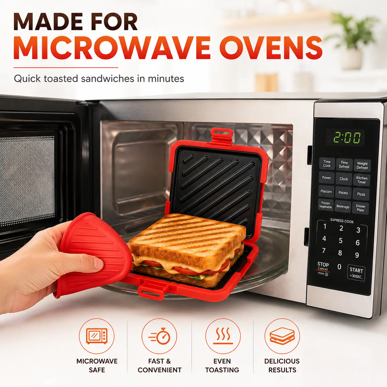 Máquina para hacer sándwiches  - Breakfast Sandwich Maker reseña y precio