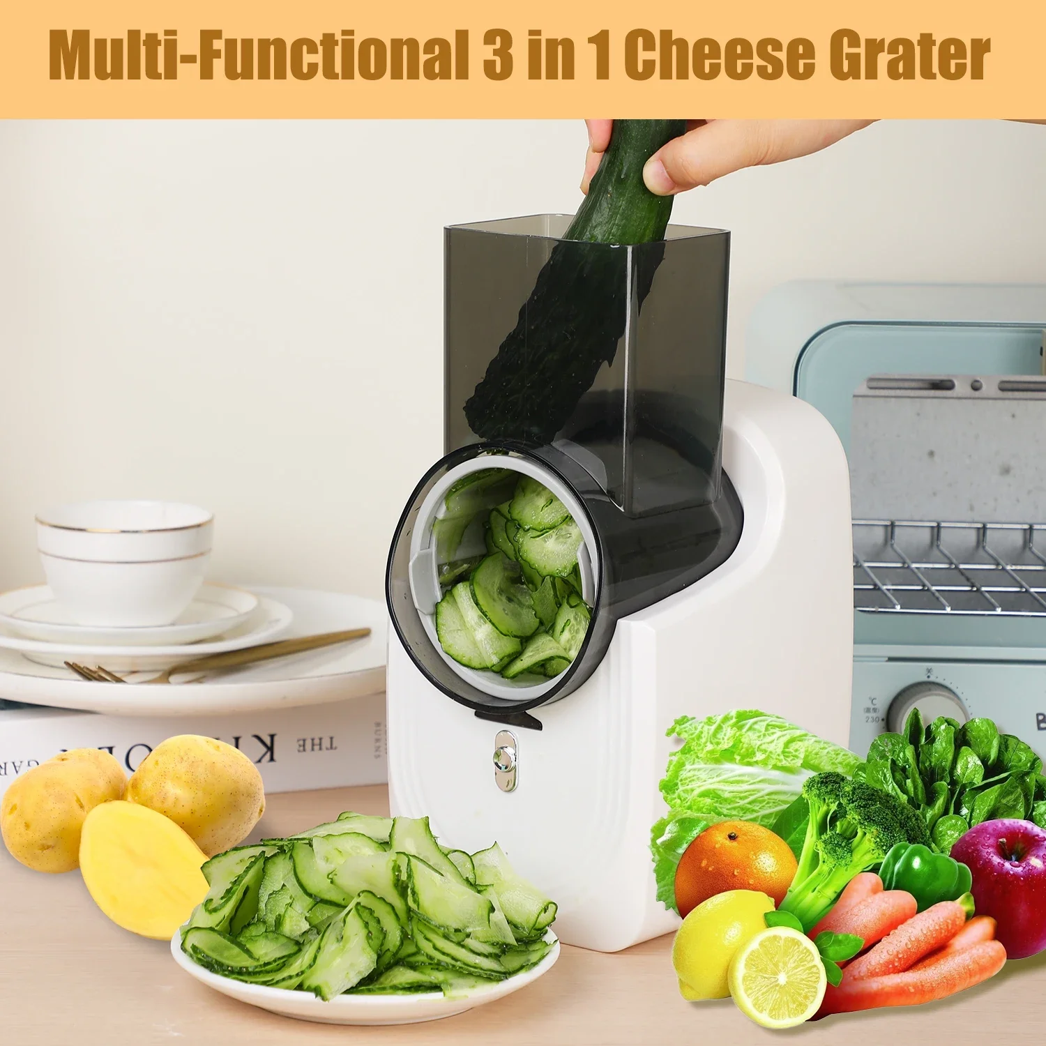 Rallador eléctrico de queso, r - Cheese Grater Box reseña y precio