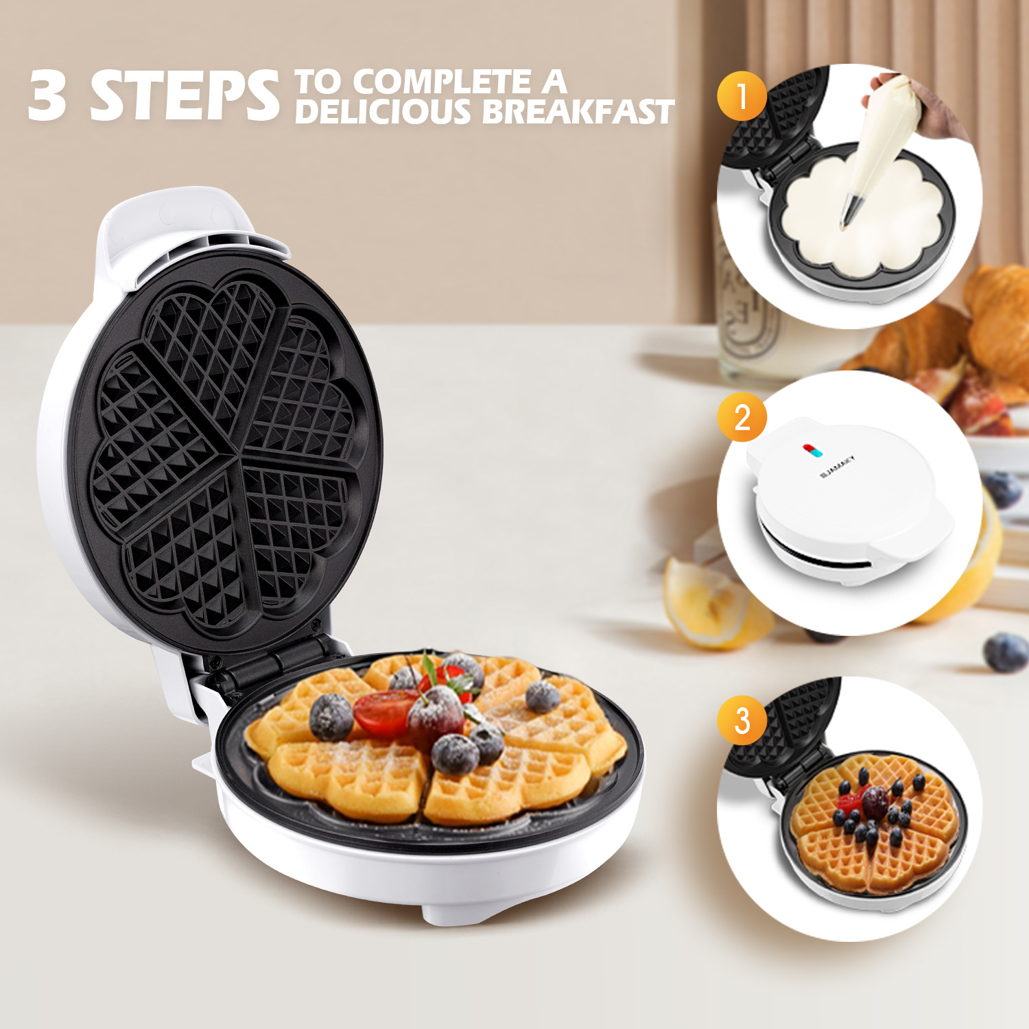 Moldes para gofres para desayu - Breakfast Sandwich Maker reseña y precio