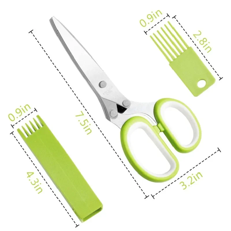 Tijeras para Hierbas de Acero  - Herb Scissors 5 Blade reseña y precio
