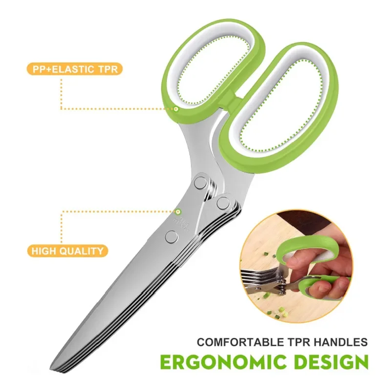 Tijeras para Hierbas de Acero  - Herb Scissors 5 Blade reseña y precio