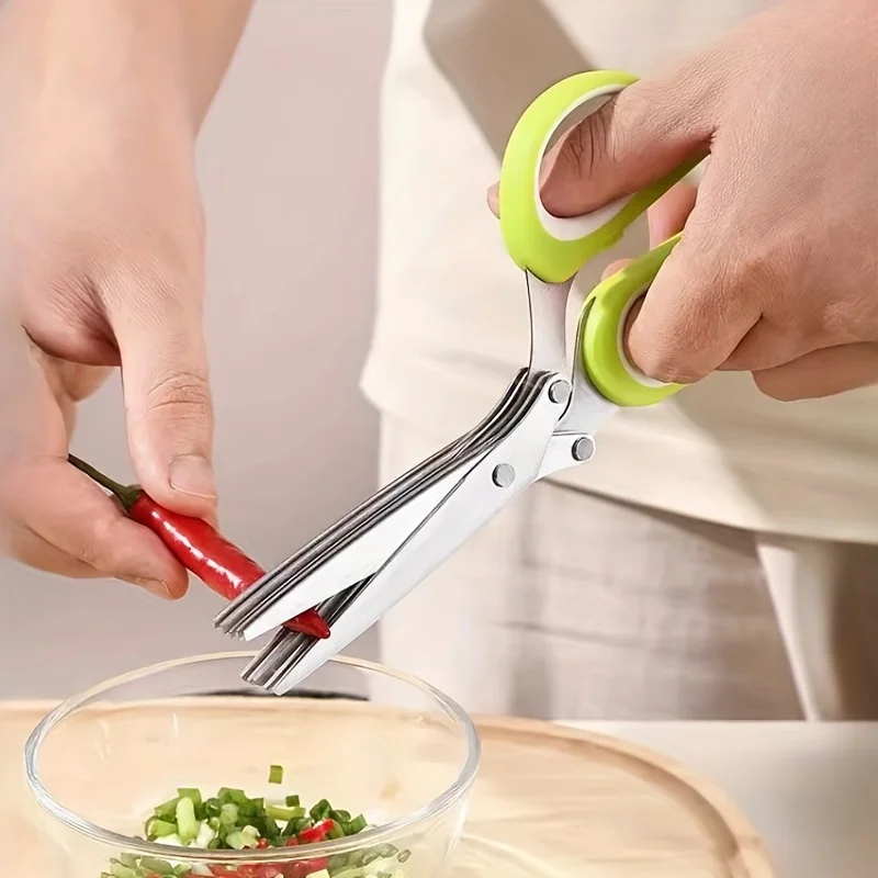 Tijeras de hierbas multiusos p - Herb Scissors 5 Blade reseña y precio
