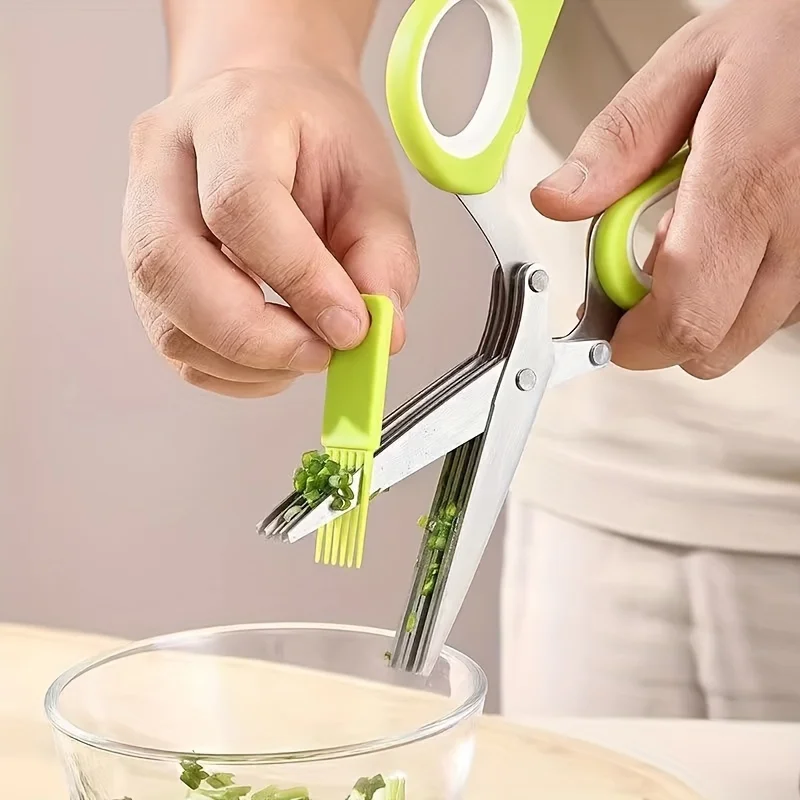 Tijeras de hierbas multiusos p - Herb Scissors 5 Blade reseña y precio