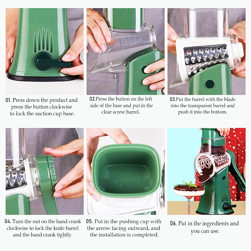 LMETJMA-rallador rotativo de q - Cheese Grater Box reseña y precio