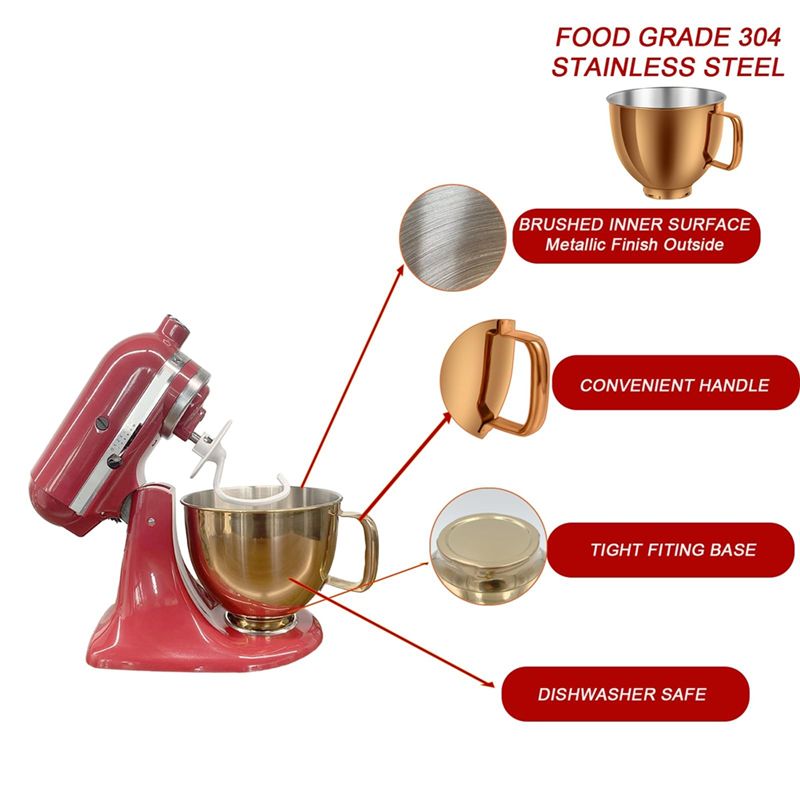 Tazón mezclador de acero inoxi - Kitchenaid Mixer Artisan 5Qt reseña y precio