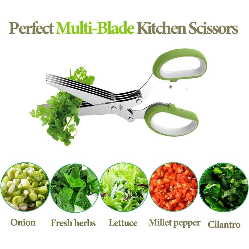 Tijeras de alta resistencia co - Herb Scissors 5 Blade reseña y precio