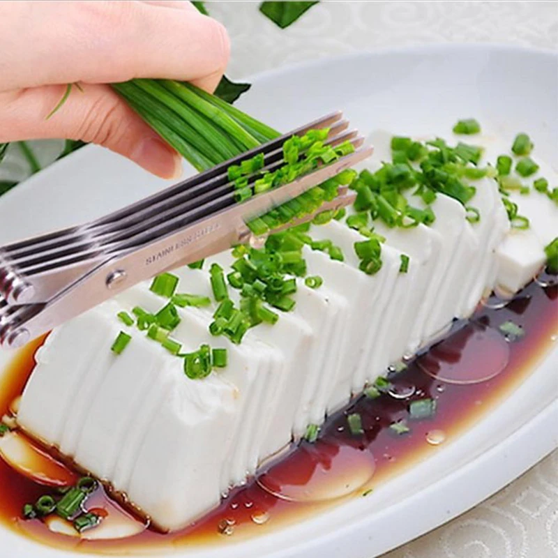 Tijeras de cebollino con hoja  - Herb Scissors 5 Blade reseña y precio