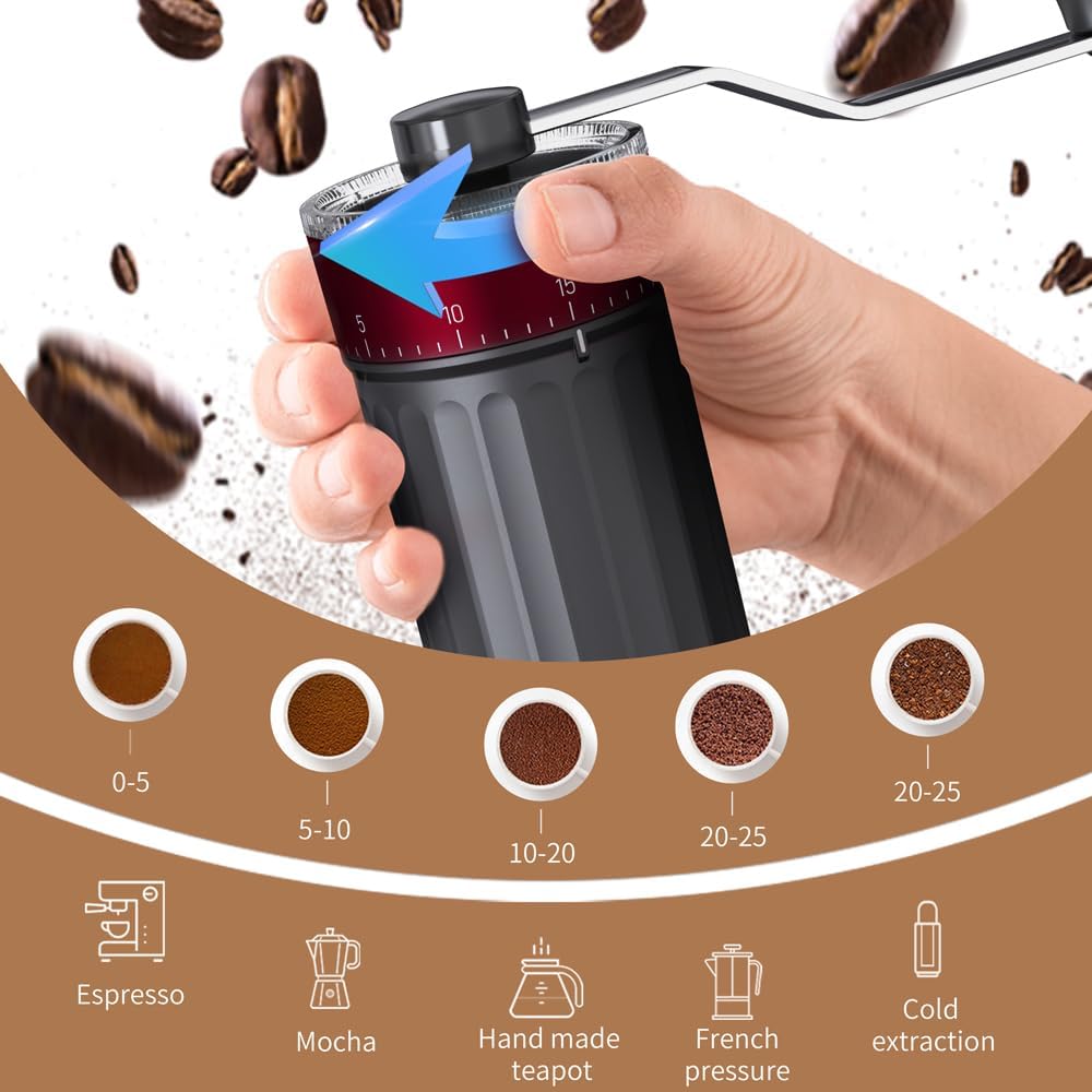 Molinillo de café Manual con 4 - French Press Coffee Maker reseña y precio