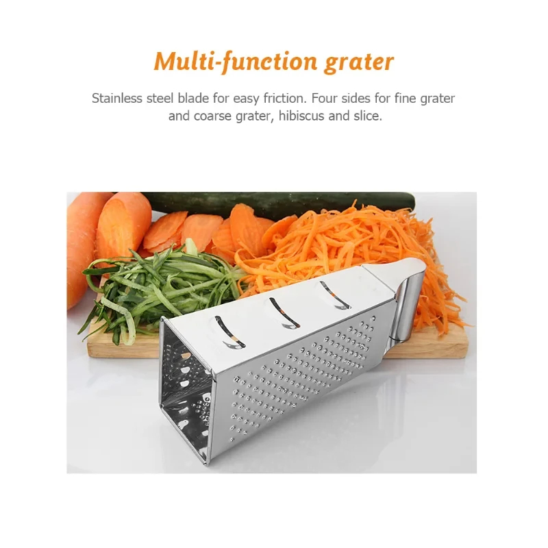 Rallador de Cocina de Acero In - Cheese Grater Box reseña y precio