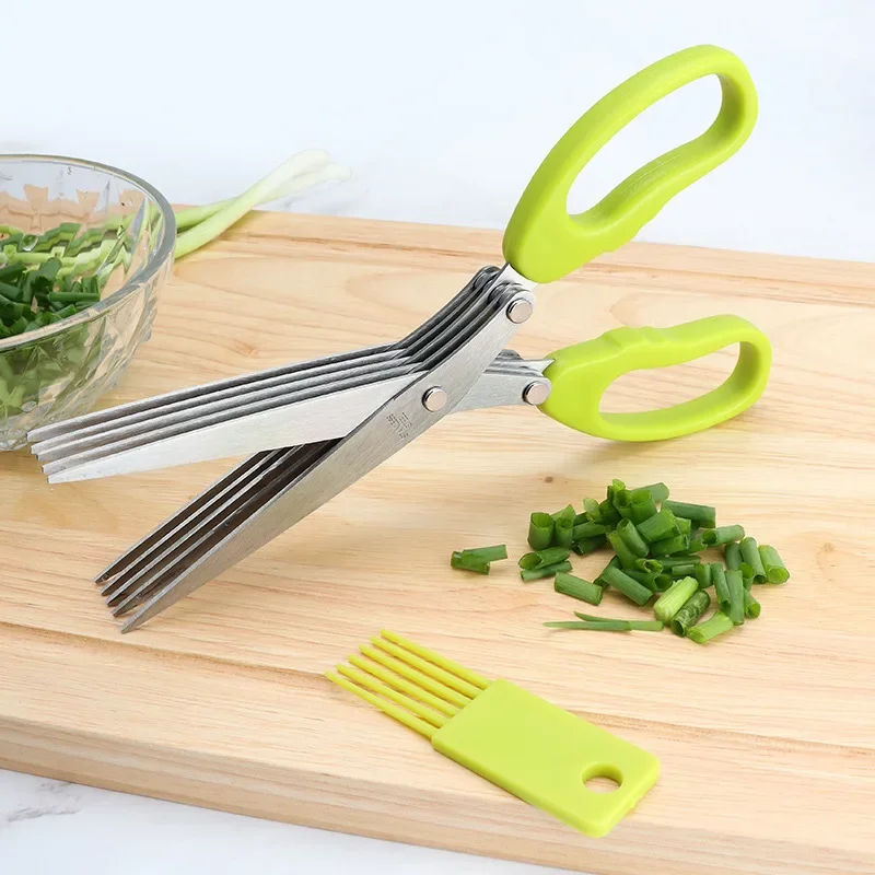 Tijeras de cocina multifuncion - Herb Scissors 5 Blade reseña y precio